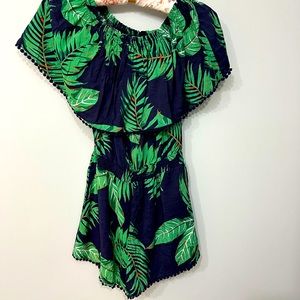 Leaf print Romper